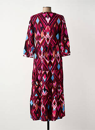 Robe longue imprimé fantaisie manches 3/4 violet STREET ONE femme
