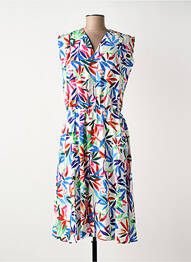 Robe mi-longue imprimé fantaisie sans manche blanc MOLLY BRACKEN femme