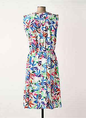 Robe mi-longue imprimé fantaisie sans manche blanc MOLLY BRACKEN femme