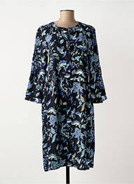 Robe mi-longue imprimé fleurs manches 3/4 noir STREET ONE femme
