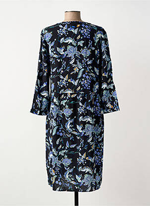 Robe mi-longue imprimé fleurs manches 3/4 noir STREET ONE femme