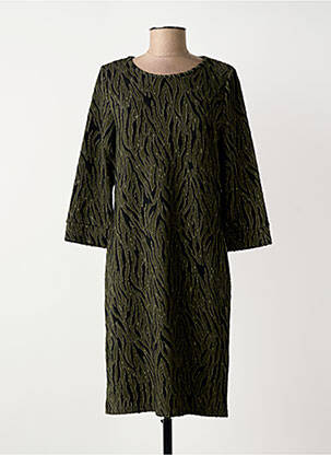 Robe mi-longue manches longues manches longues vert GEISHA femme