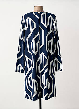 Robe mi-longue imprimé fantaisie manches longues bleu STREET ONE femme