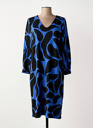 Robe mi-longue imprimé fantaisie manches longues bleu STREET ONE femme