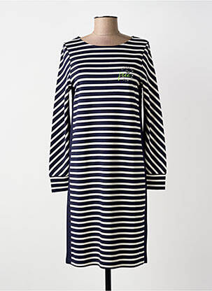 Robe mi-longue manches longues manches longues bleu STREET ONE femme