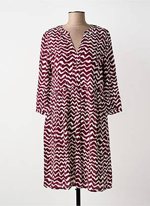 Robe mi-longue manches 3/4 manches 3/4 violet STREET ONE femme