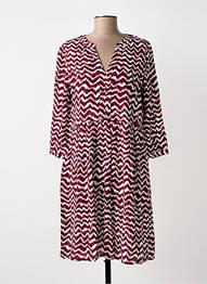 Robe mi-longue manches 3/4 manches 3/4 violet STREET ONE femme