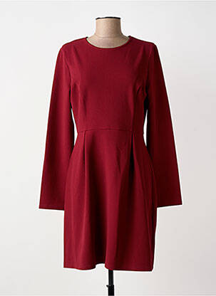 Robe courte fermeture zippée au dos manches longues rouge MOLLY BRACKEN femme