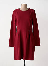 Robe courte fermeture zippée au dos manches longues rouge MOLLY BRACKEN femme