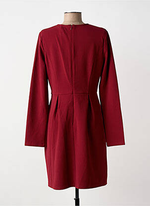 Robe courte fermeture zippée au dos manches longues rouge MOLLY BRACKEN femme