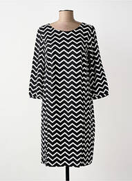 Robe mi-longue manches 3/4 manches 3/4 noir STREET ONE femme