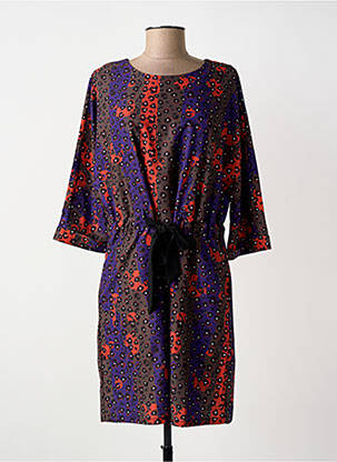 Robe courte manches 3/4 manches 3/4 noir CHATTAWAK femme
