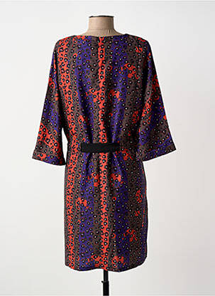 Robe courte manches 3/4 manches 3/4 noir CHATTAWAK femme