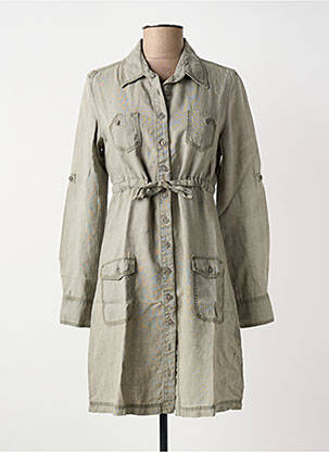Robe courte manches longues manches longues vert SUD EXPRESS femme