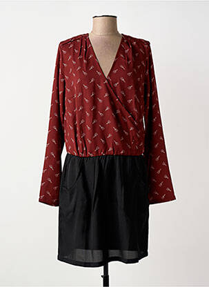 Robe courte manches longues manches longues orange SCHOOL RAG femme