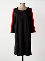 Robe mi-longue manches longues manches longues noir STREET ONE femme