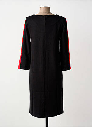 Robe mi-longue manches longues manches longues noir STREET ONE femme