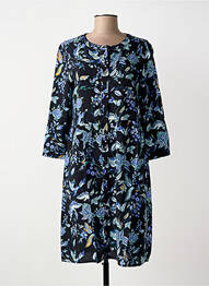 Robe mi-longue imprimé fleurs manches 3/4 noir STREET ONE femme
