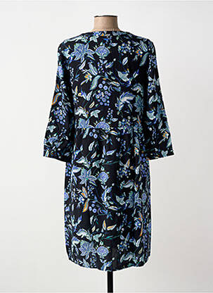 Robe mi-longue imprimé fleurs manches 3/4 noir STREET ONE femme