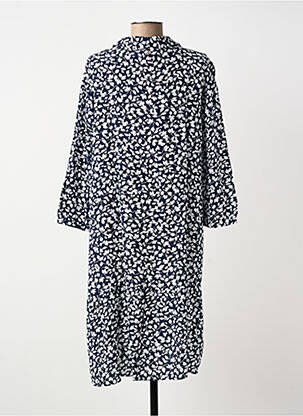 Robe mi-longue imprimé fleurs manches longues bleu STREET ONE femme
