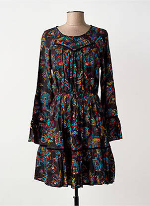 Robe courte manches longues manches longues noir MOLLY BRACKEN femme