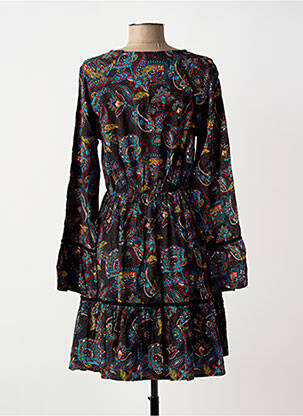 Robe courte manches longues manches longues noir MOLLY BRACKEN femme