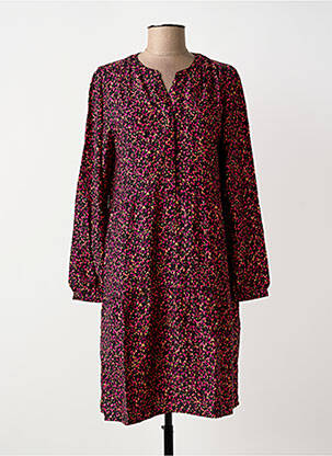 Robe mi-longue manches longues manches longues rose STREET ONE femme