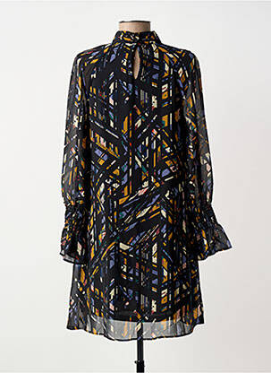 Robe courte manches longues manches longues noir MOLLY BRACKEN femme