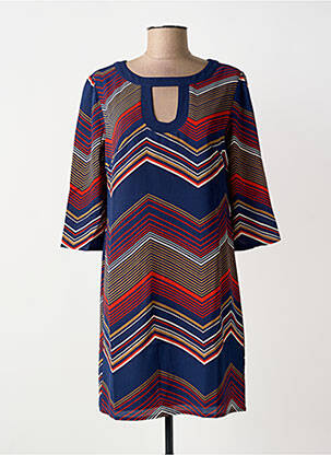 Robe courte manches 3/4 manches 3/4 bleu MOLLY BRACKEN femme