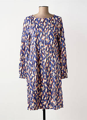 Robe mi-longue imprimé fantaisie manches longues bleu STREET ONE femme