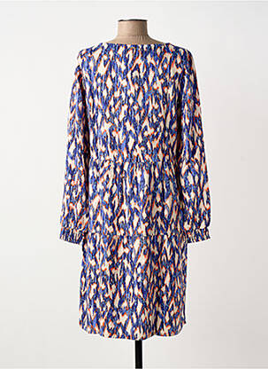 Robe mi-longue imprimé fantaisie manches longues bleu STREET ONE femme