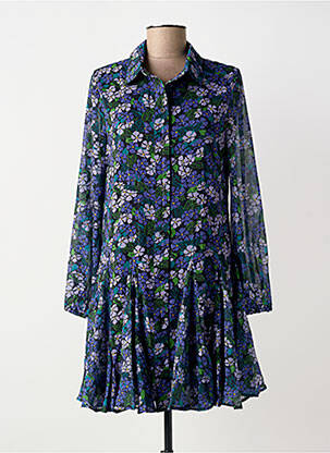 Robe courte coupe fluide manches longues violet MOLLY BRACKEN femme
