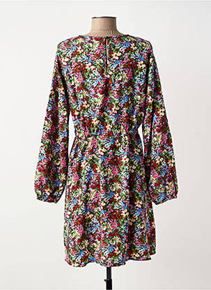 Robe courte imprimé fleurs manches longues rouge MOLLY BRACKEN femme