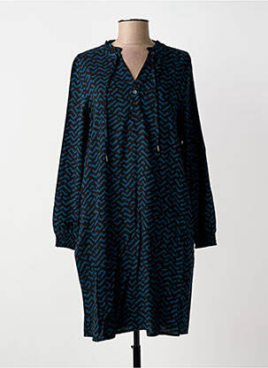 Robe mi-longue imprimé fantaisie manches longues vert STREET ONE femme