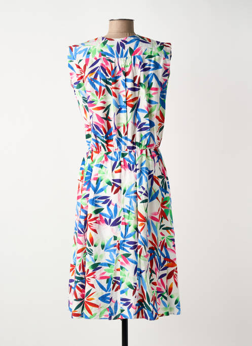 Robe mi-longue imprimé fantaisie sans manche blanc MOLLY BRACKEN femme