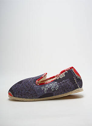 Chaussons/pantoufles bout rond bout rond gris BERTHE AUX GRANDS PIEDS unisexe