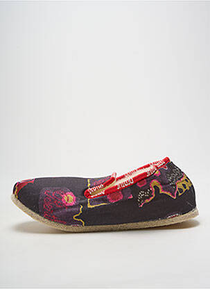 Chaussons/pantoufles bout rond talon plat jusqu'à 3cm noir BERTHE AUX GRANDS PIEDS femme