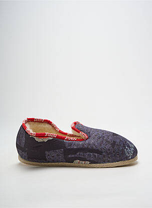 Chaussons/pantoufles bout rond bout rond gris BERTHE AUX GRANDS PIEDS unisexe