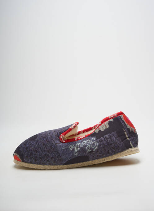 Chaussons/pantoufles bout rond bout rond gris BERTHE AUX GRANDS PIEDS unisexe