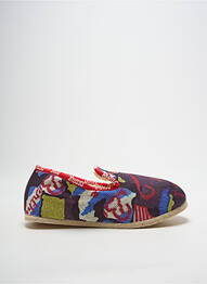 Chaussons/pantoufles bout rond talon plat jusqu'à 3cm violet BERTHE AUX GRANDS PIEDS femme