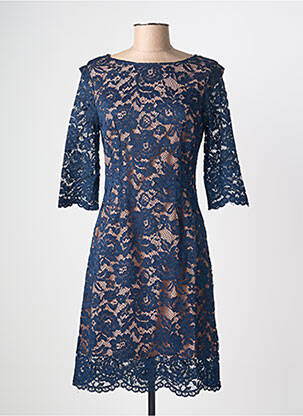 Robe mi-longue manches longues manches longues bleu MOLLY BRACKEN femme
