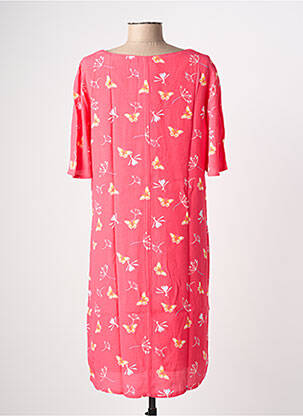 Robe mi-longue manches 3/4 manches 3/4 rose STREET ONE femme