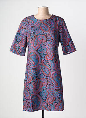 Robe mi-longue manches longues manches longues noir MOLLY BRACKEN femme