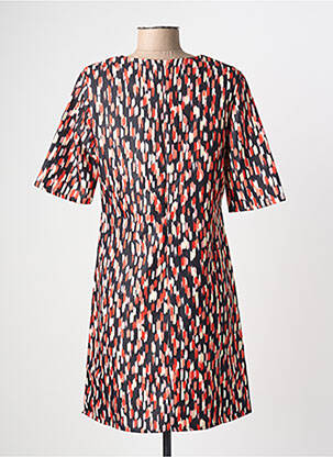 Robe mi-longue manches courtes manches courtes noir MOLLY BRACKEN femme