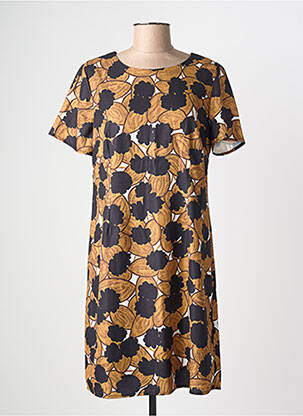 Robe mi-longue fermeture zippée au dos manches courtes noir MOLLY BRACKEN femme