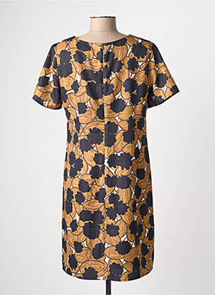 Robe mi-longue fermeture zippée au dos manches courtes noir MOLLY BRACKEN femme