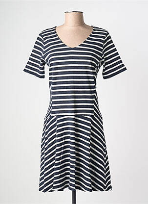 Robe mi-longue manches courtes manches courtes bleu STREET ONE femme