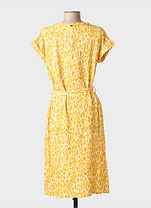 Robe mi-longue manches courtes manches courtes jaune STREET ONE femme