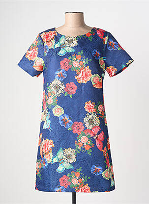 Robe courte manches courtes manches courtes bleu MOLLY BRACKEN femme