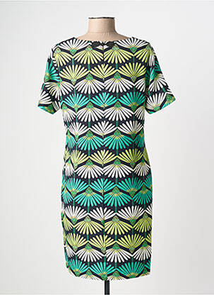 Robe mi-longue manches courtes manches courtes vert MOLLY BRACKEN femme